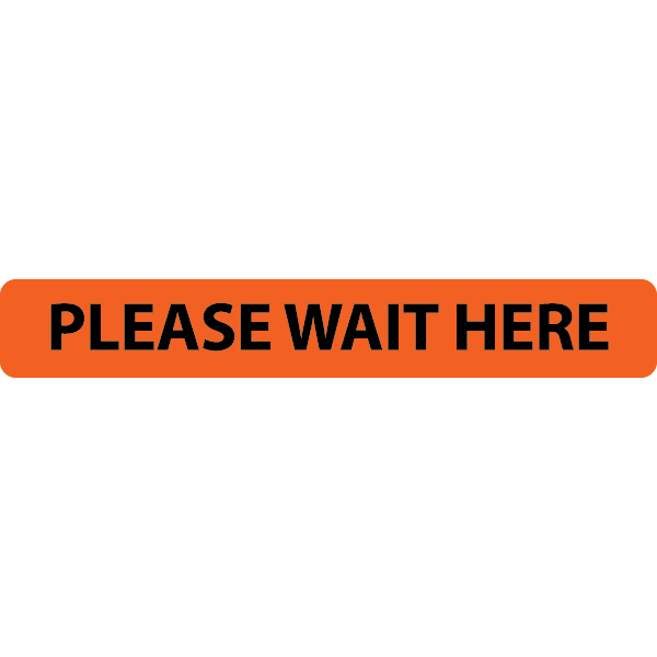 Identity Group Please Wait Here Bar, Orange, 15" 8621OR